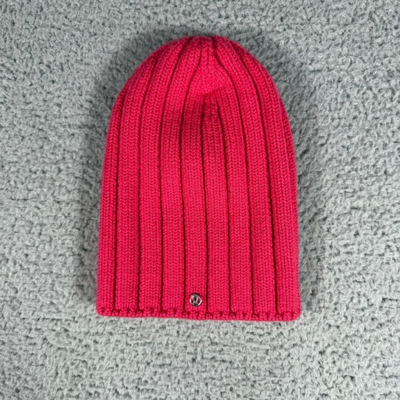 Lululemon Blissed Out Toque Hat Pink Boom Juice Merino Wool Soft - Picture 2 of 5